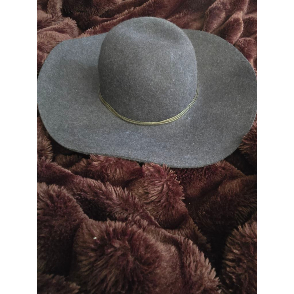 Women's Nordstrom Navy Wool Felt Floppy Wide Brim Hat One Size Adjustable Boho